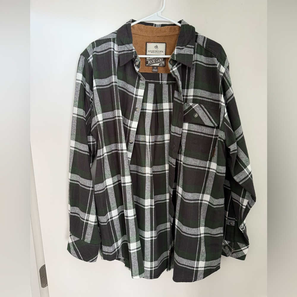 Men’s Large Legendary Whitetails Green Flannel